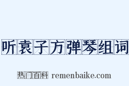 听袁子方弹琴组词是什么意思的图片